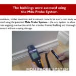 Measuring the moisture content using a moisture probe